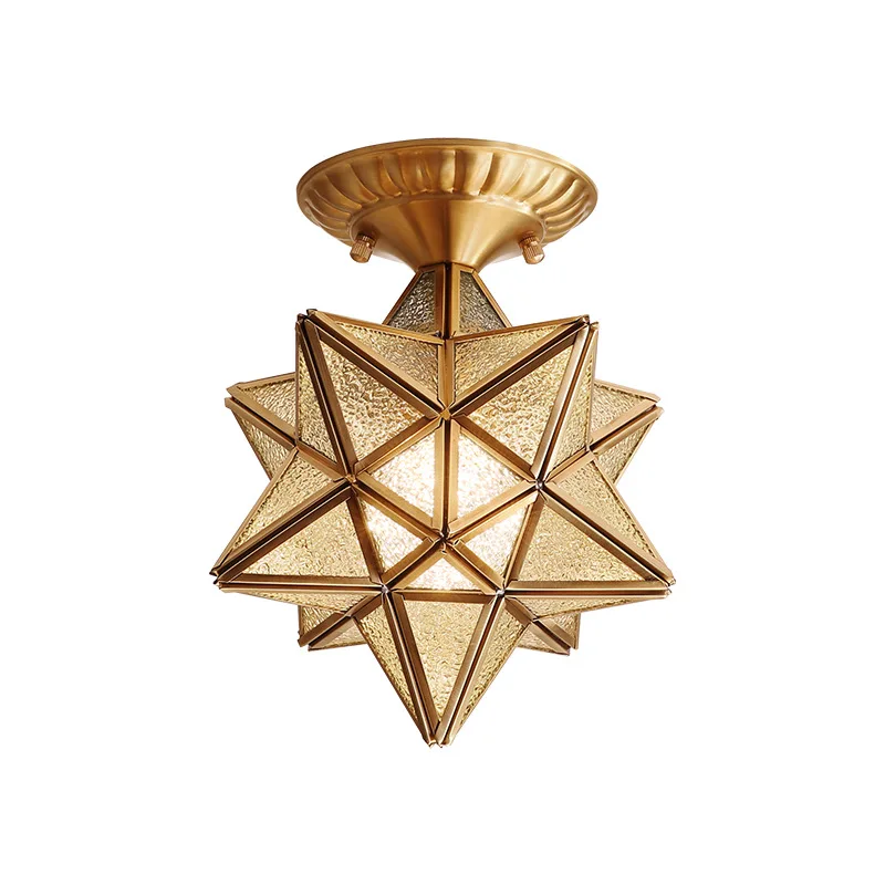 American ceiling lamp, all-copper creative and simple modern aisle entrance corridor balcony lamp
