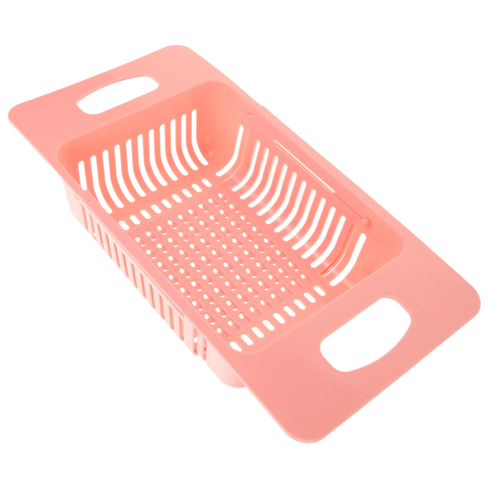 

Plastic Vegetable Washing Drain Basket Retractable Large Capacity Hollow Body Quick Drying Hanging Kitchen Tools Pink