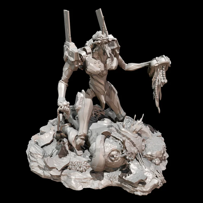 Machine de Science-Fiction en résine, 50mm 75mm, figurine Gk, Micro Miniature, modèle blanc imprimé en 3d, jouet, Kit non assemblé et non peint