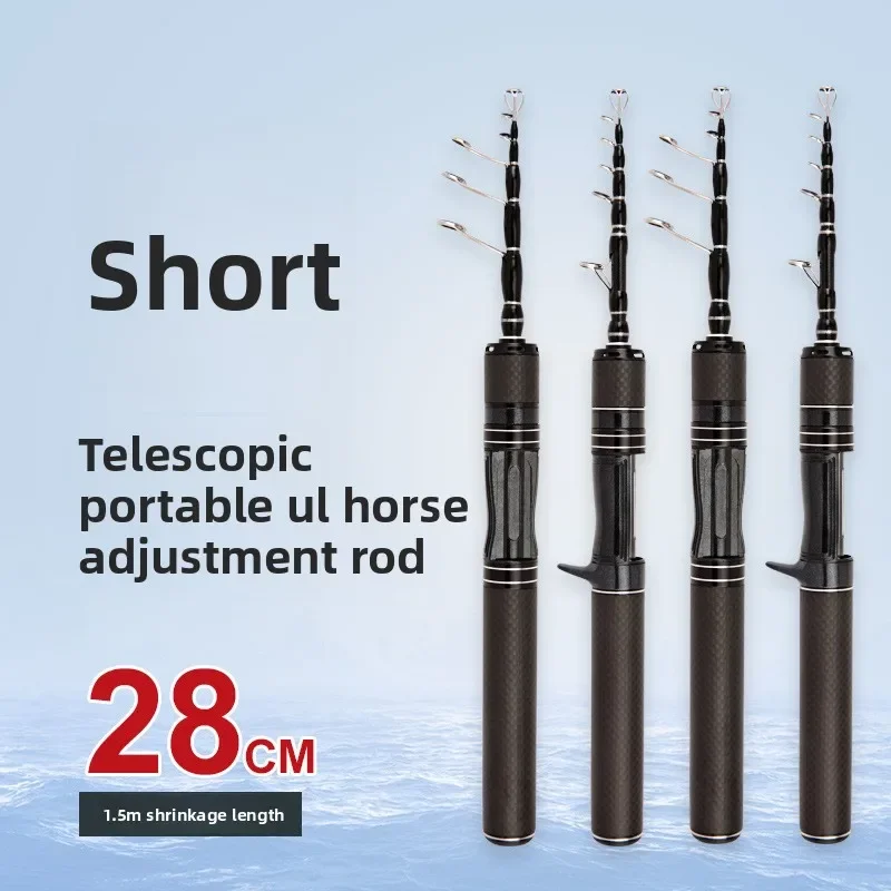 Mini Caña Telescópica 28cm – Ultraligera para Micro Pesca - imagen 2