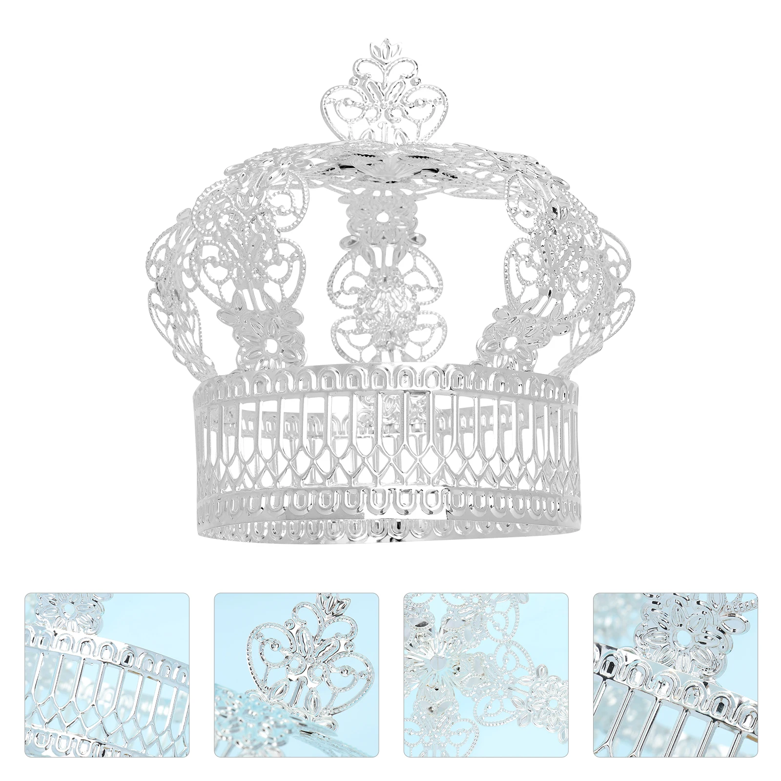 

Crown Decoration Elegant Metal Birthday Baby Shower Party Cake Topper Bridal Themed Cake Accessories