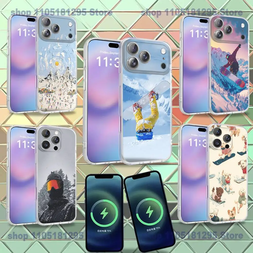 

Snowboarding Sport Passion Phone Case For iPhone 16,14,11,17,13,15,12,Air,Plus,Pro,Max,E,Mini Frosted for MagSafe Magnetic