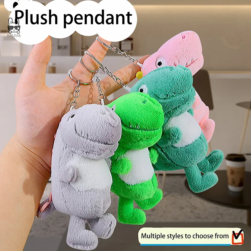 1PC Cartoon Stuffed Animal Keychain Super Soft Smiling Dinosaur Plush Doll For Kids Baby Hug Doll Sleep Pillow Home Decoration