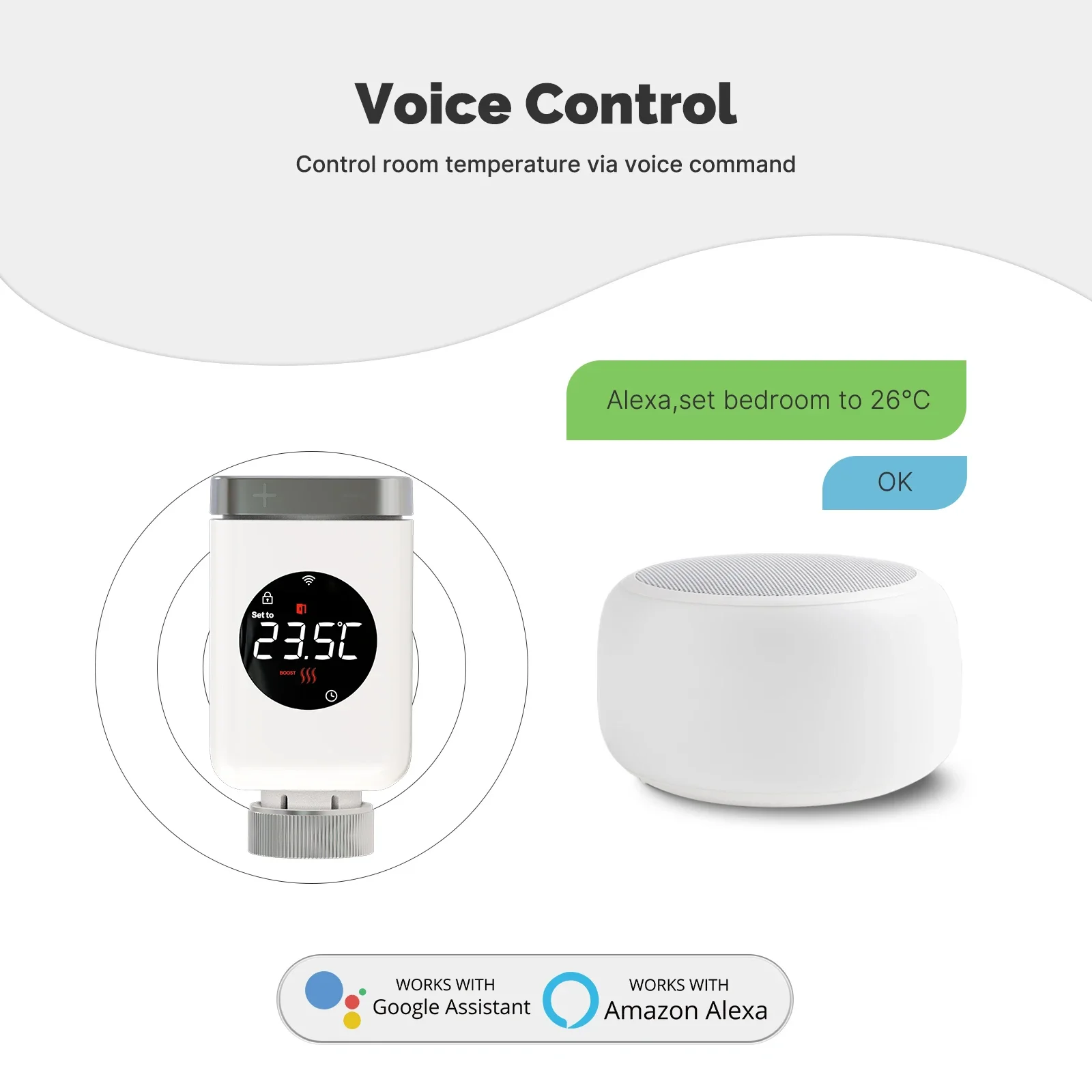 MOES Tuya Smart Wifi valvola termostatica per radiatore TRV App programmabile supporto per regolatore di temperatura remoto Alexa Google Home