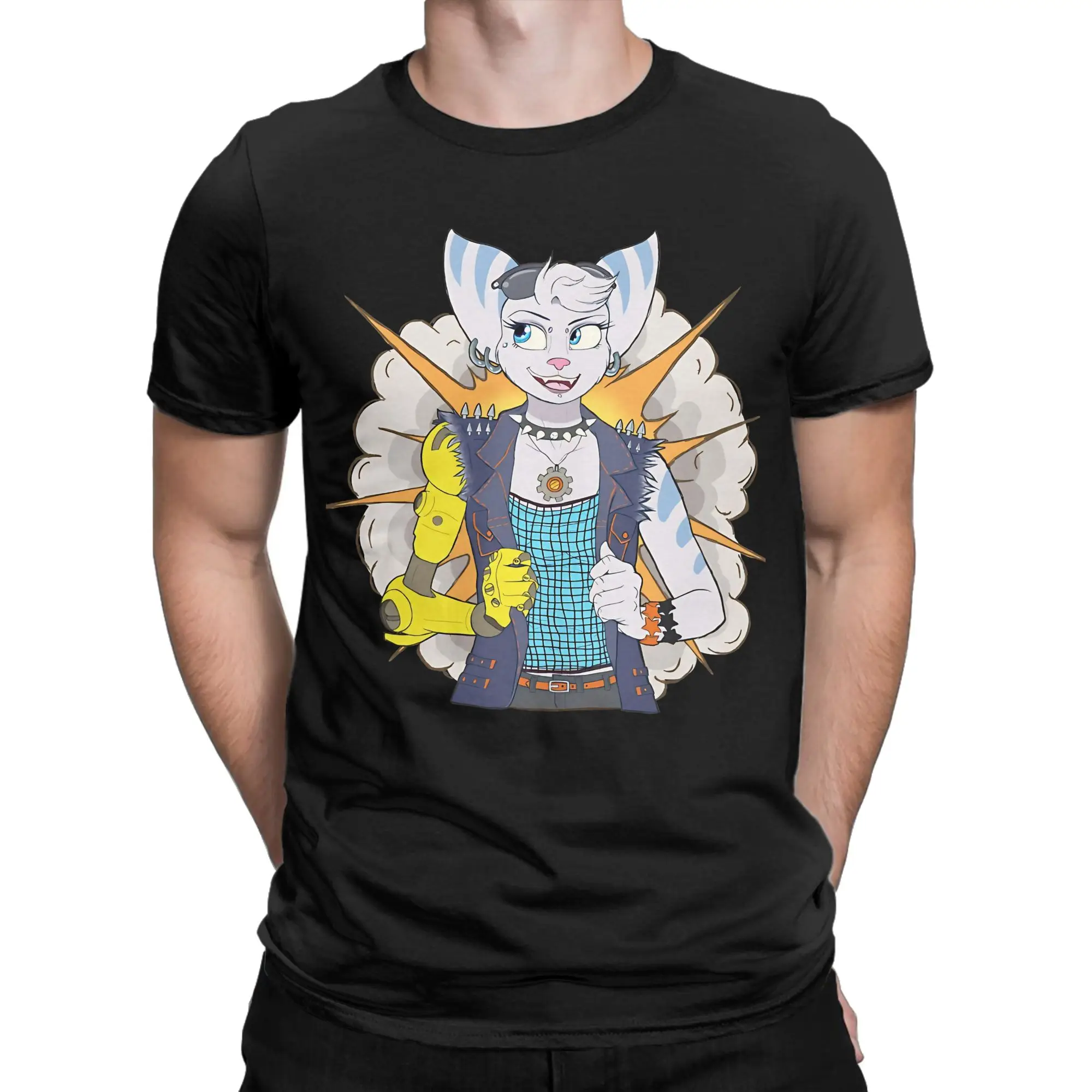 Adventure Classic Ratchet & Clank Novelty 100% Cotton T-Shirt Tops Tees For Men