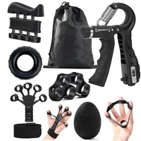 Paquete de 6 entrenadores de fuerza de agarre ajustables de 5-60Kg con ejercitador de dedo fortalecedor de agarre de mano para construcción muscular y recuperación de lesiones