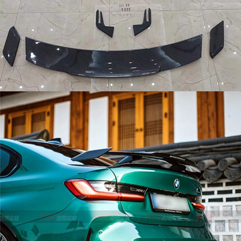 Rear Boot Wing Trunk Spoiler Carbon Fiber For BMW M1 M3 M4 M5 M6 G20 G22 G23 G80 G82 G14 F32 F36 GT Style Forging Carbon 2018-Up