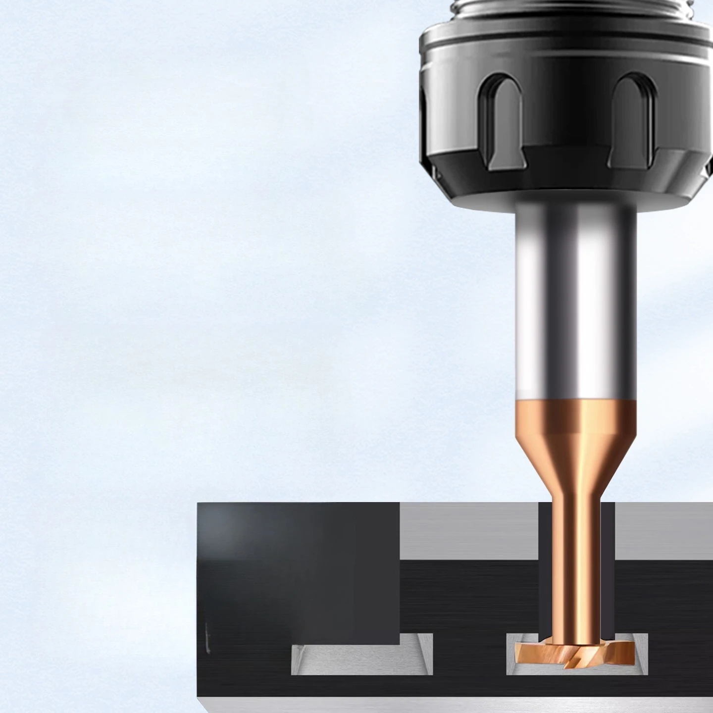 

New Carbide T Slot Milling Cutter 4 Teeth Coating Groove Cutter Round Handle Slotting Router Bits