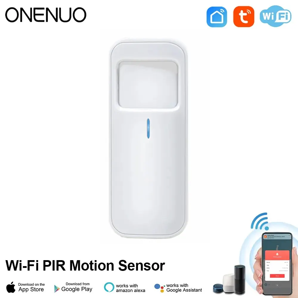 ONENUOTuya WIFI PIR Motion Sensor Wifi Movement Detector Infrared Human Presence Sensor Smart Life Wireless Home Security System