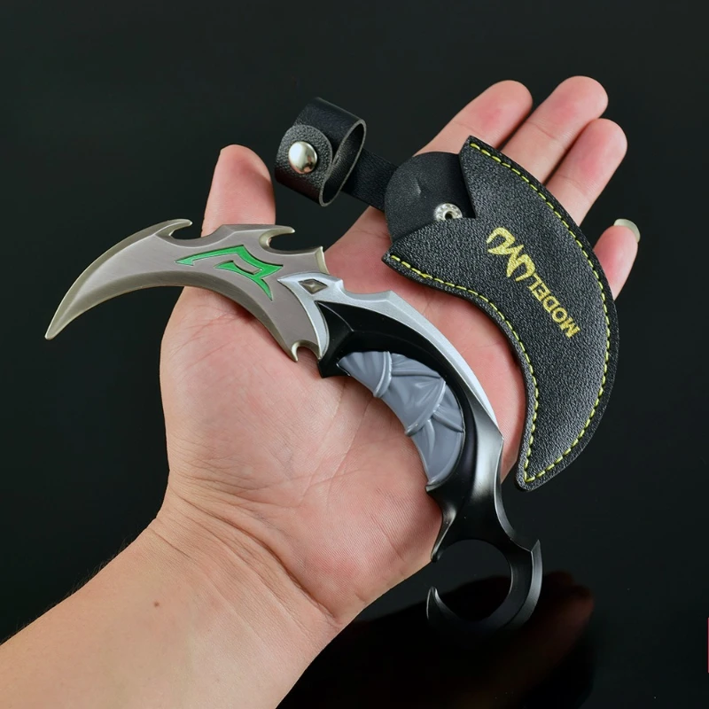 โมเดลโลหะงานฝีมือขนาด 17 ซม. จากเกม Valorant ของเล่นตกแต่งโต๊ะทำงานพร้อมปกหนัง ของขวัญ