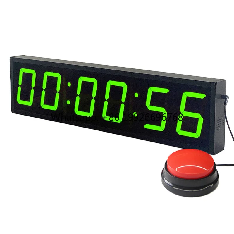 CP13B Green Color Large Hour Minute Second Display Programmable LED Wall Aluminum Countdown Digital