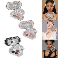 Flower Knows Swan Ballet Paleta de Sombras de Ojos de Seis Colores Acabado Mate Brillante con Perla Impermeable Alta Pigmentación Larga Duración