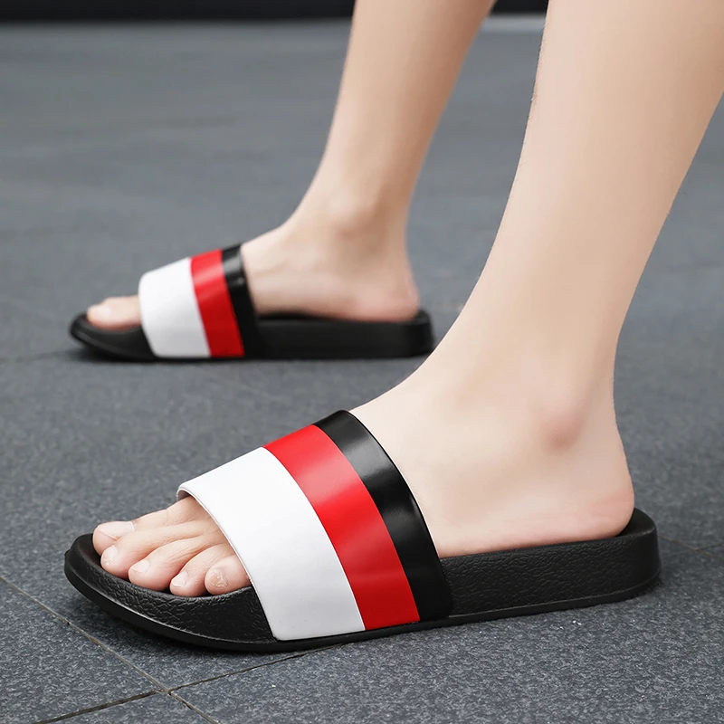 Männer und Frauen Paare rutschfeste farblich passende Hausschuhe Sommer Outdoor große Strandsandalen – Detail 9
