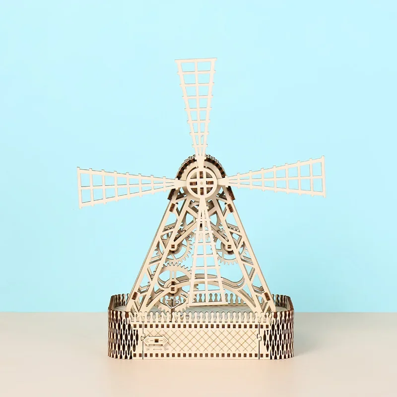 Diy 3d Houten Puzzels Grote Windmolen Model Bouwstenen Kits Assemblage Puzzel Speelgoed Cadeau Voor Kinderen Volwassenen Educatief Speelgoed Geschenken