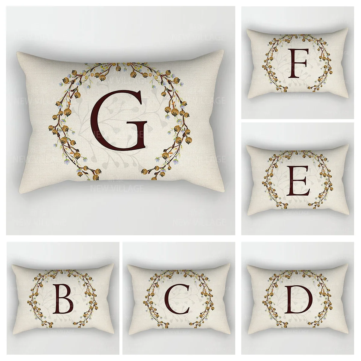 Home Decor 26 Letter Alphabet Pillowcase autumn decoration pillow cushion cover decorations throw pillow covers30*50 40x60 50*70