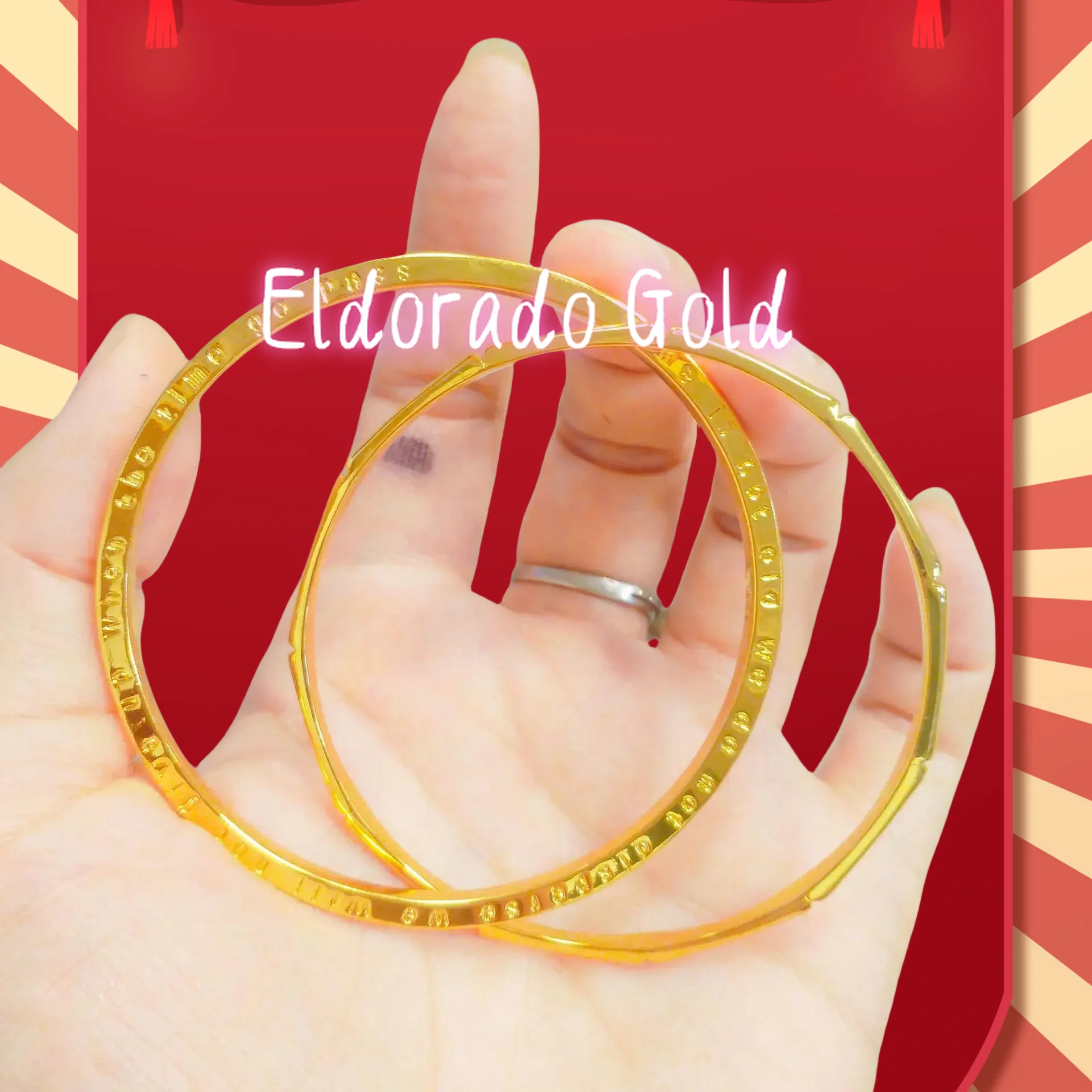 

2025 9999 Gold High Double Ring Bracelet 24K Chinese Style Solid Bracelet Women's Versatile Hand Dress