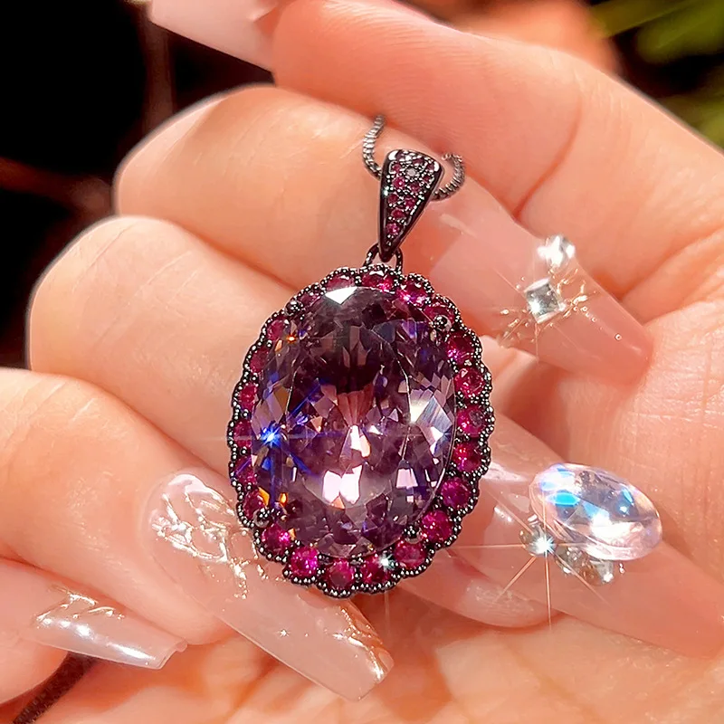 Jewelry Gold-Plated Dried Rose High-Grade Egg-Shaped Set for Women15*20