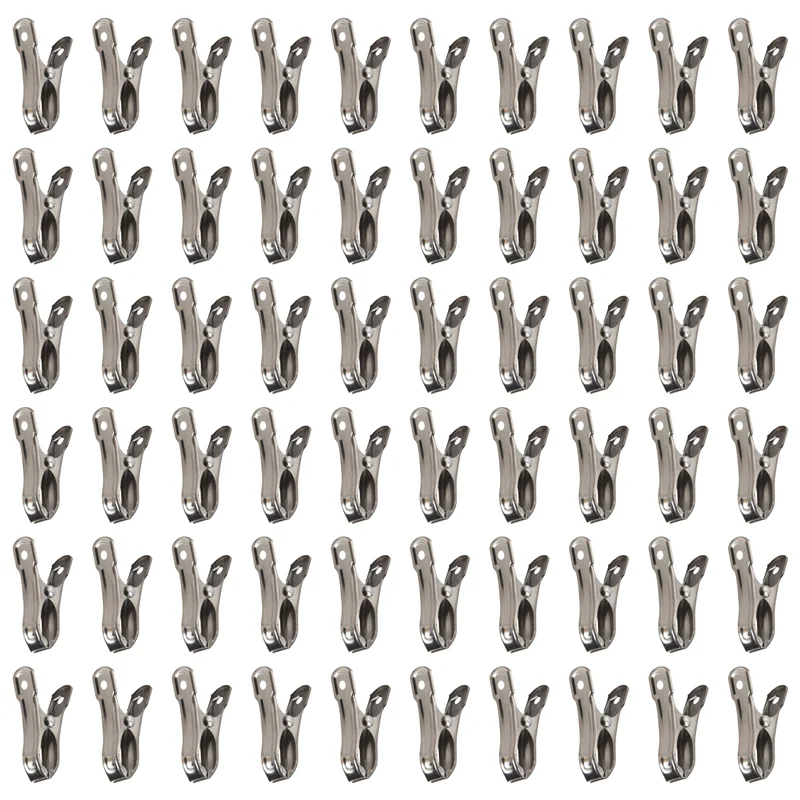 AB15-60 PCS Garden Clips,Greenhouse Clamps Made Of Stainless Steel For Netting,Garden Hoops Or Greenhouse Hoops