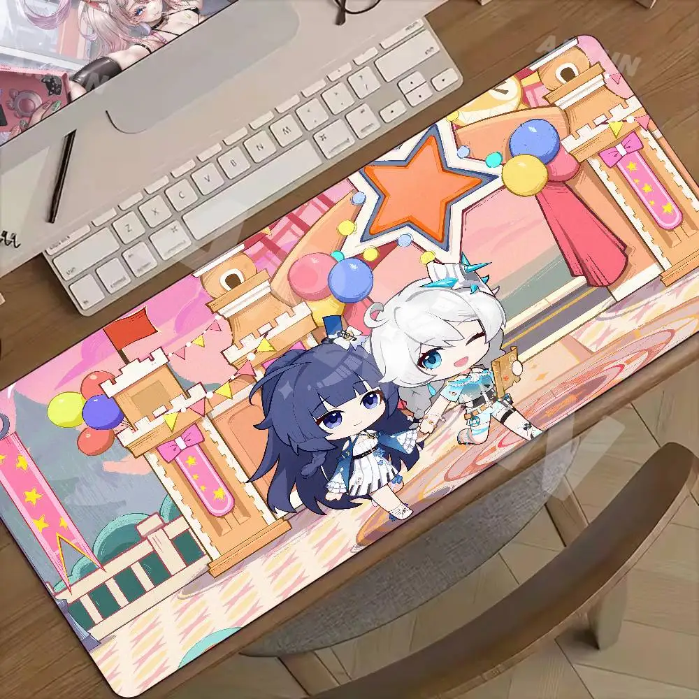 Popular Honkai Impact 3rd Kawaii Elysia Mousepad Anime Gaming Mouse Pad Anti-Slip Rubber Base Spill-Resistant Durable 4mm Thick