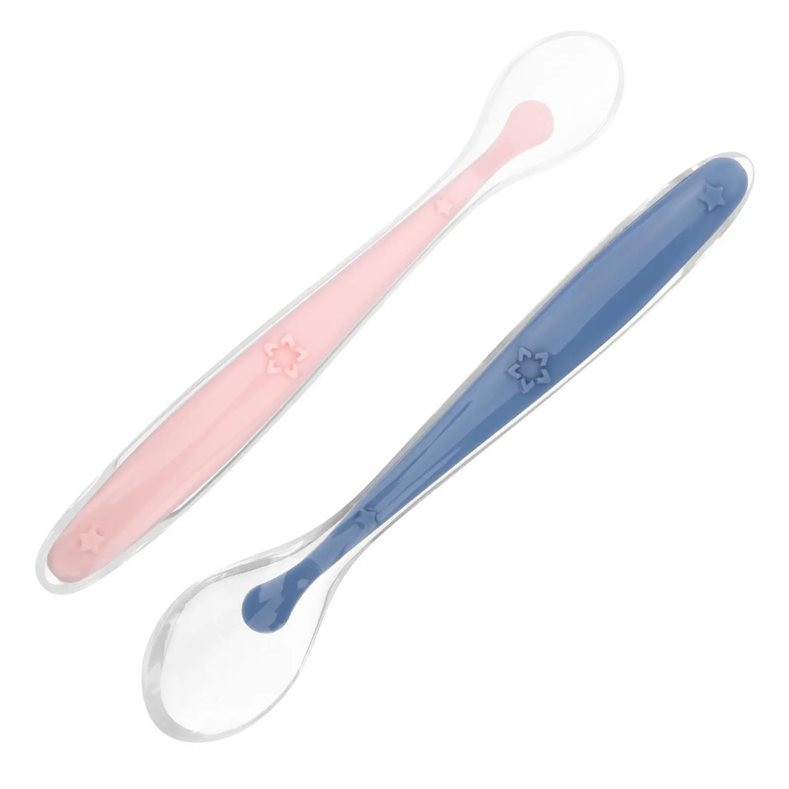 

1 set 1 Set Baby Spoons Silicone Feeding Spoon For Infant Toddler 4 Months Upward Lightweight Durable Children Dining