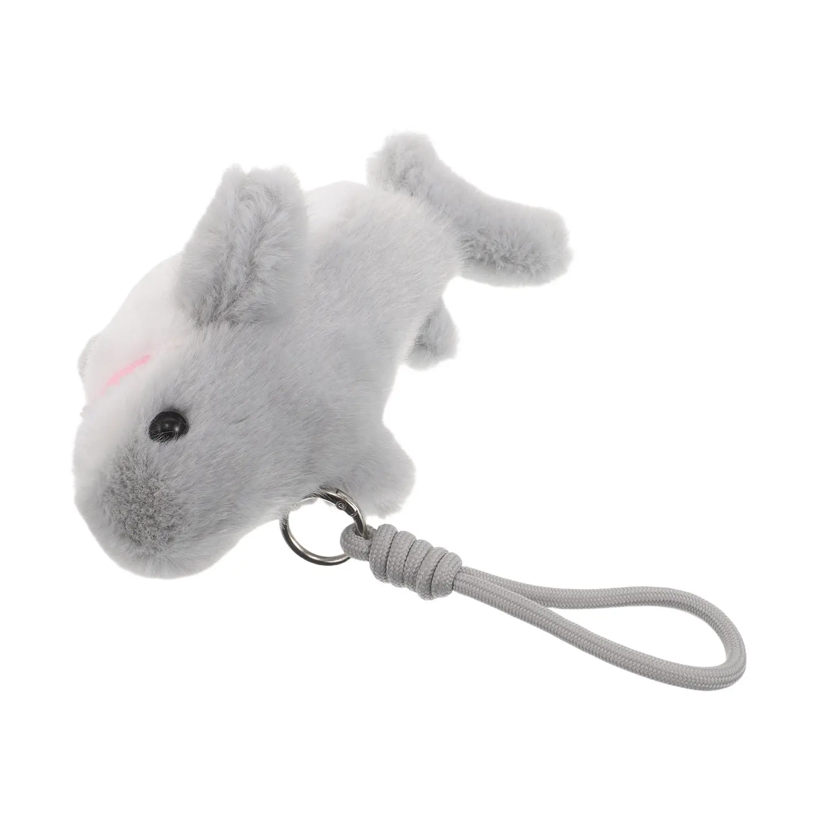 

Мягкий брелок-подвеска в виде кита, милый плюшевый брелок в виде морского животного для сумок, рюкзаков, кошельков, телефонов, светло-серый, декоративное украшение