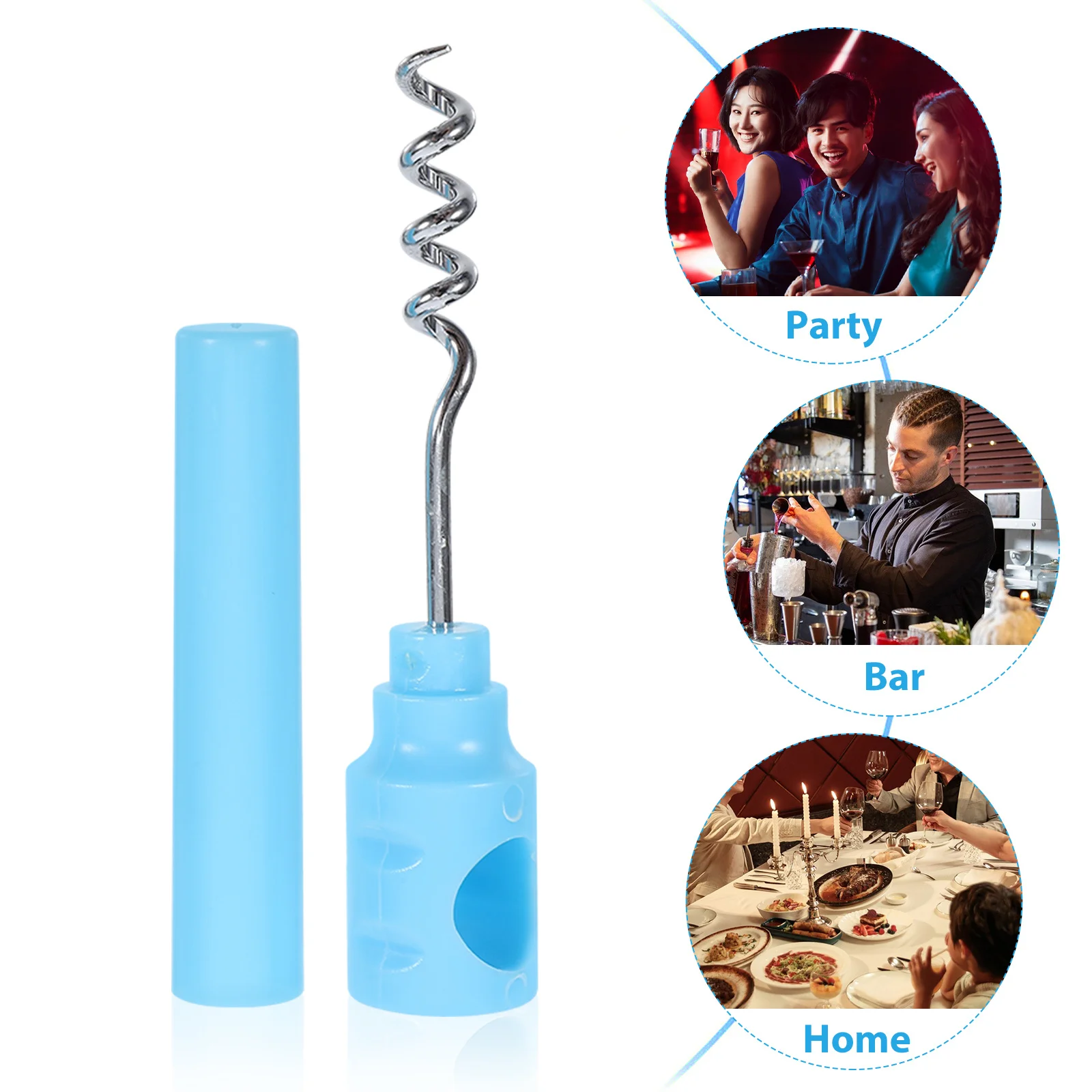 

5Pcs Wine Bottle Opener Portable Travel Corkscrew Screw in Bottle Cap Remover Bar Camping Picnic Drinking Tool