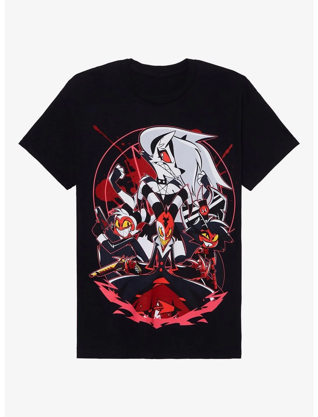 Helluva Boss T Shirt Men Women I.M.P Group Print Loona Moxxie Millie Blitzo Anime Graphic Tees Unisex Harajuku Streetwear Tops