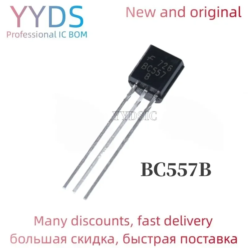 100PCS/LOT  BC557B TO-92 BC557 TO92 557B  triode transistor