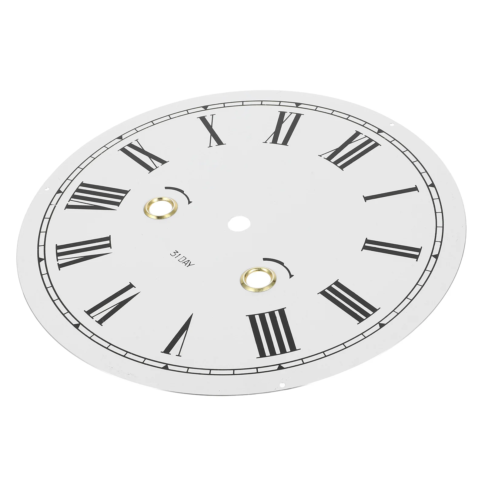 

1pc Metal Face Roman Numerals Diy Wall Dial Replacement Parts Kit Quartz Clock Movement Plate Smooth Surface Easy