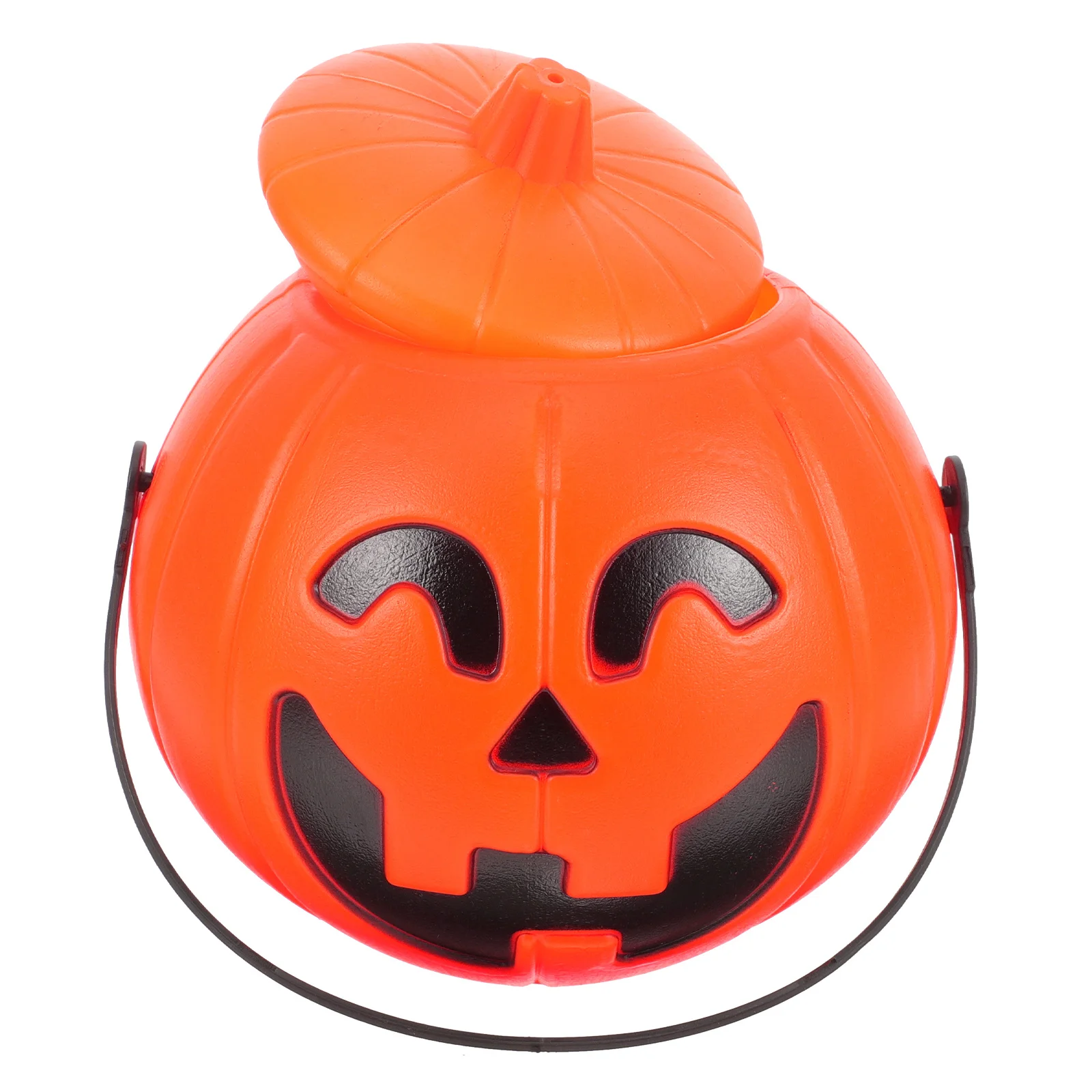 

Pumpkin Design Candy Holder Halloween Party Supply Portable Bucket for Storing Candies Cookies Kids Use