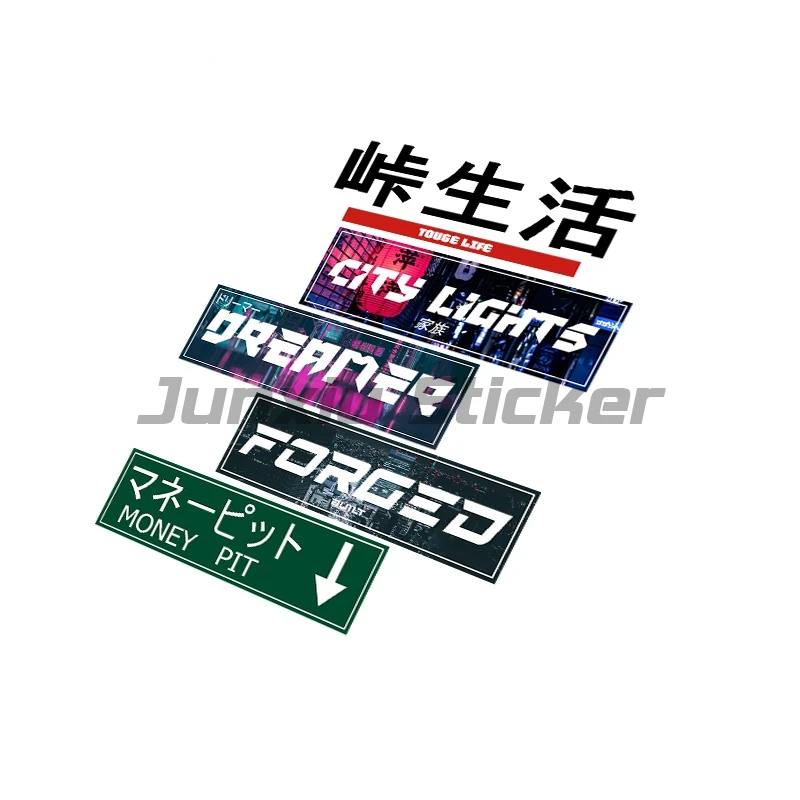 Japanese Tokyo JDM Slap Car Stickers Funny Motorcycle Caravan Waterproof Anime Vinyl Car Accessoires Decals