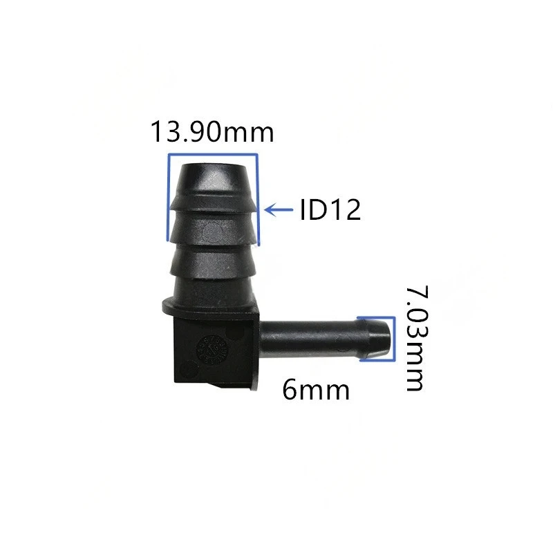 ID12 elbow fuel line quick connector two way joint two-way Duplex fitting high quality accessories auto parts 2pcs a lot