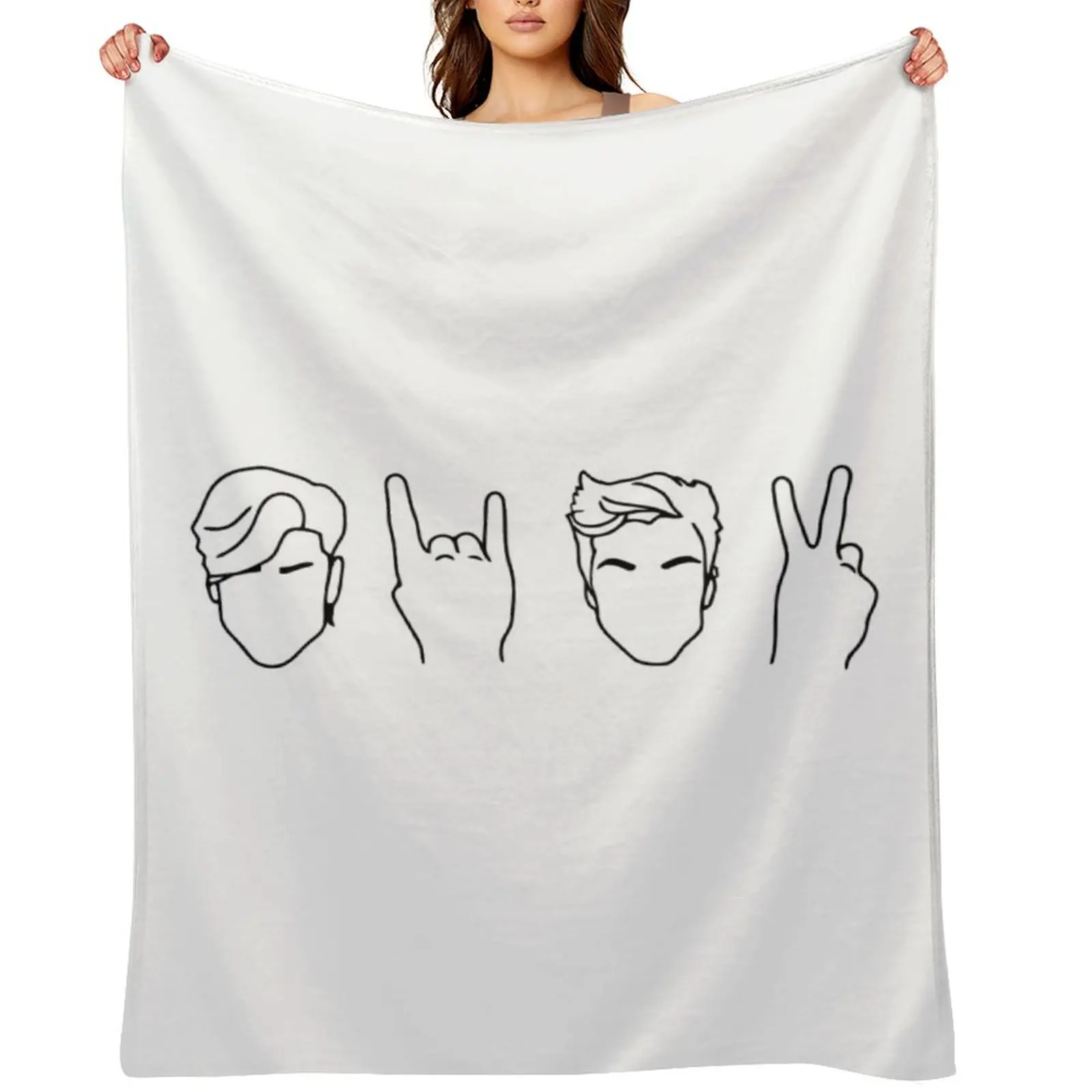

Dolan Twins White Logo Throw Blanket Sofa Quilt cosplay anime Vintage Thermal Blankets