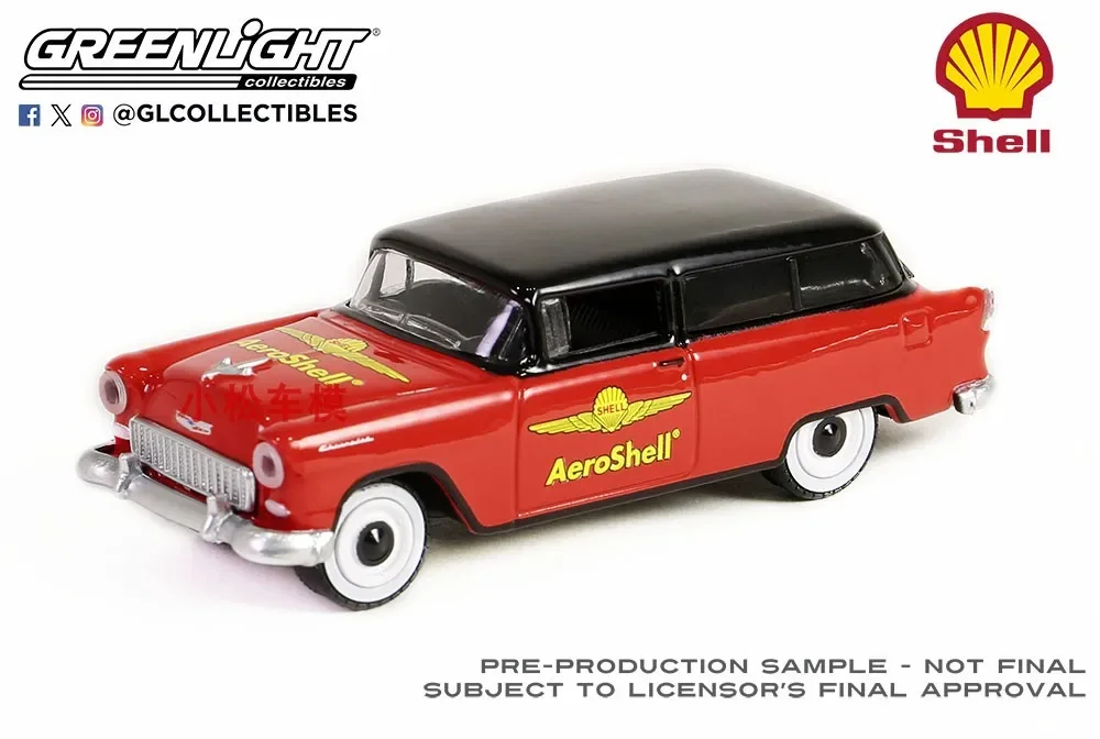 GreenLight 1: 64 1955 Chevrolet Sedan Levering Legering Model Auto Spuitgieten Mini Auto Kinderen Speelgoed Cadeau