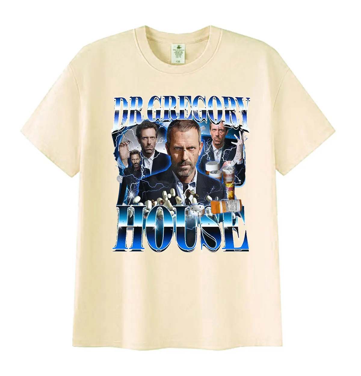 Dr. Gregory House Md Lustiges Meme-Grafik-T-Shirt für Herren, Vintage, Hochwertiges Mode-T-Shirt, Lässig, 100% Baumwolle, Kurzarm-T-Shirt – Detail 6