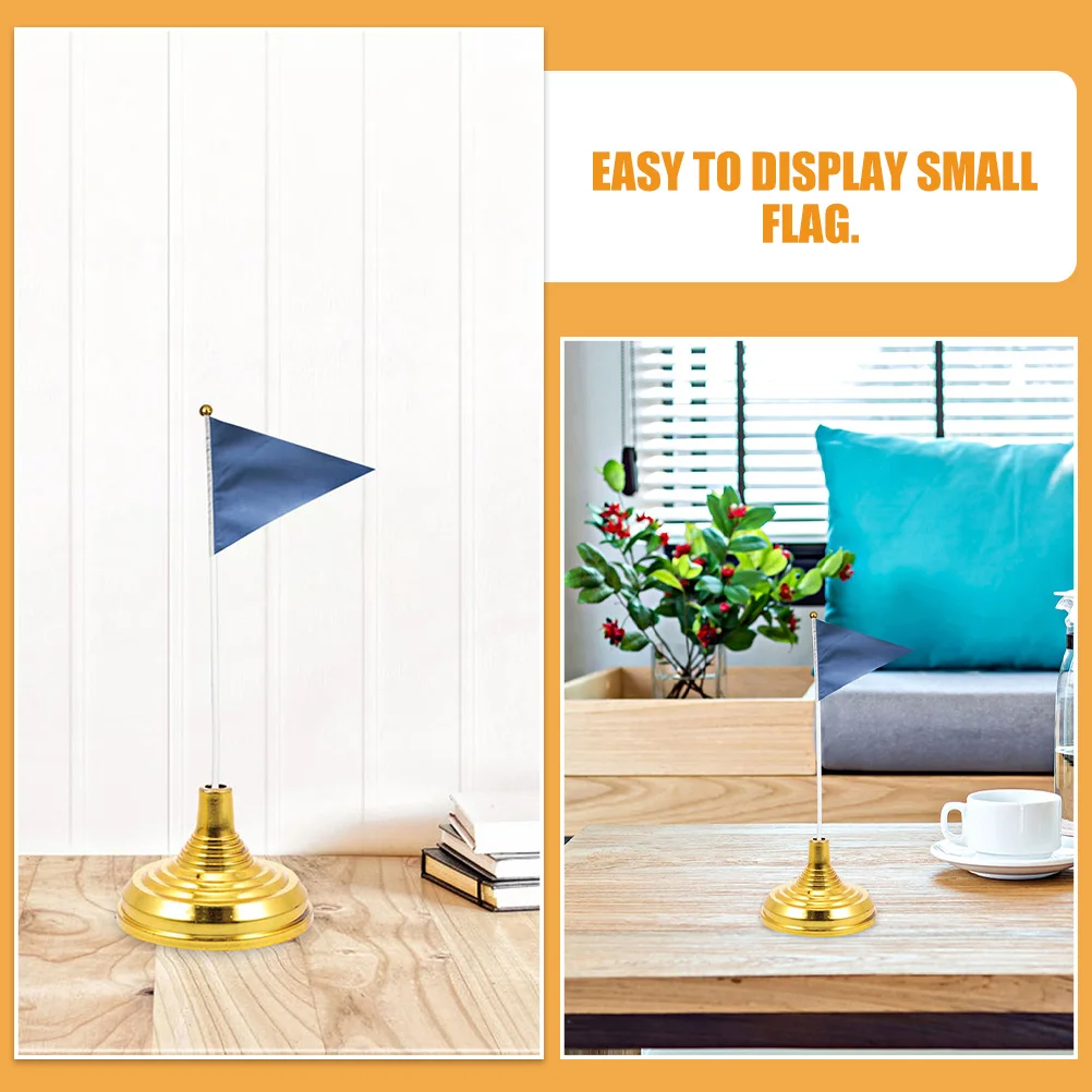 

20Pcs Plastic Mini Flag Holder Round Base Portable Small Flag Stand Table Office Desk Party Display Office Desk Decorations