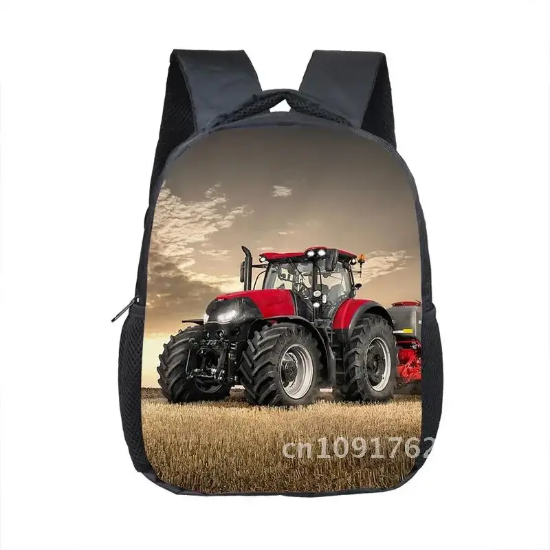 Playful Play with Farm Tractor Backpack for Children Boys Girls Kindergarten Schoolbag Baby Toddler Book Bags Gift