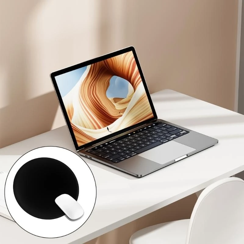 Wasserdichte kreisförmige Mausmatten flecken resistente Oberflächen und Antiskid -Runde Maus