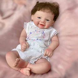 OtardDolls 42CM Smile Girl Vivienne Reborn Painted Full Soft Solid Silicone Reborn Doll Toy For Gifts Reborn Corpo De Silicone