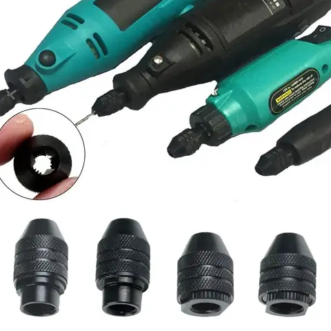미니 멀티 척 키리스 퀵 체인지 3 턱 드릴 척, 소형 전기 그라인딩 척, 전동 공구, 0.3-3.4mm, M7 M8 x 0.75