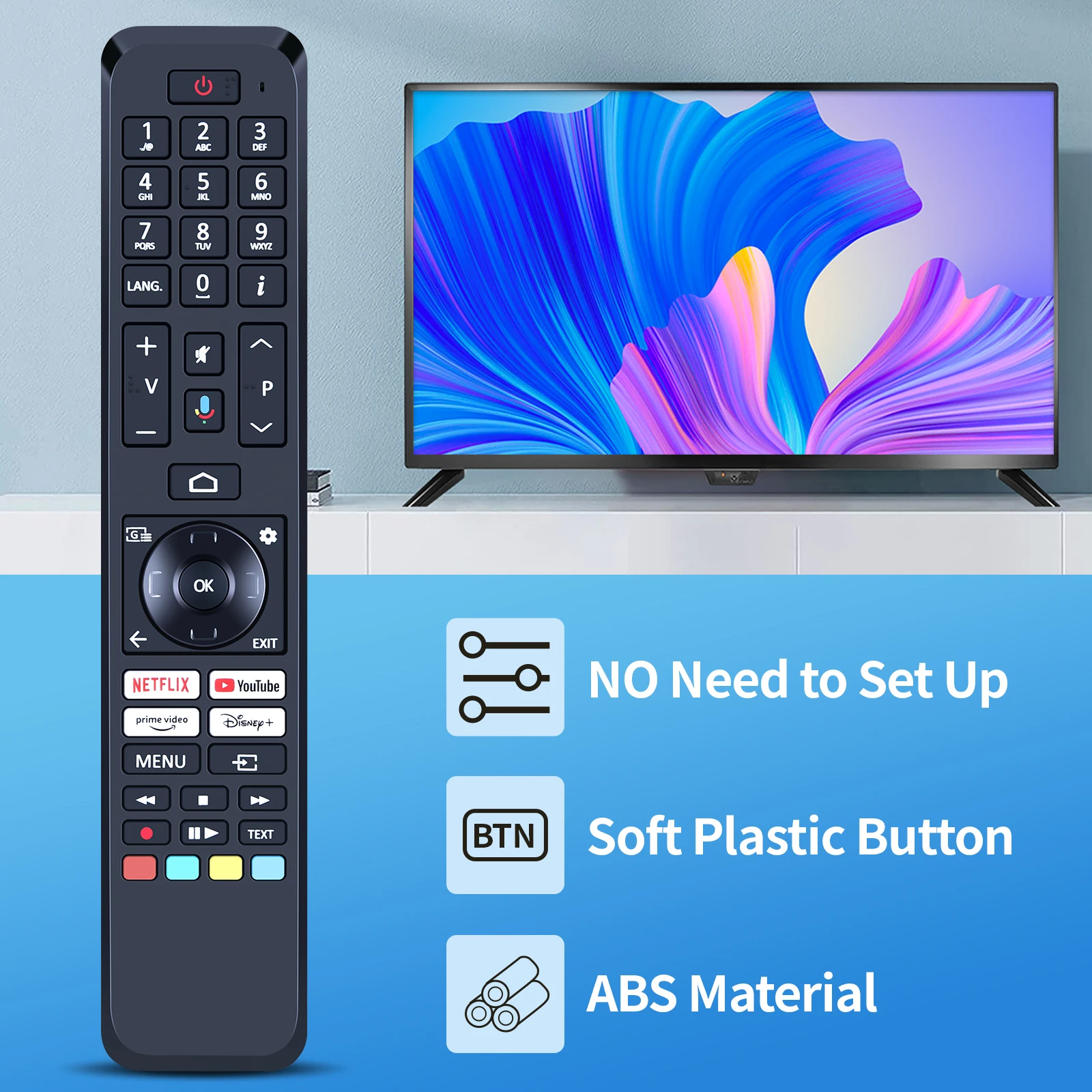 Новый пульт дистанционного управления RC45162 для Telefunken XU55GA660S 4K Ultra HD 55 дюймов Smart LED TV