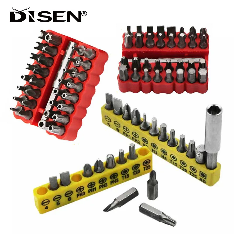 

10/12/33Pcs Electric Screwdriver Bit Combination Set Hexagonal Plum Blossom Three/Four Claw Slotted with Magnetic Screwdriver