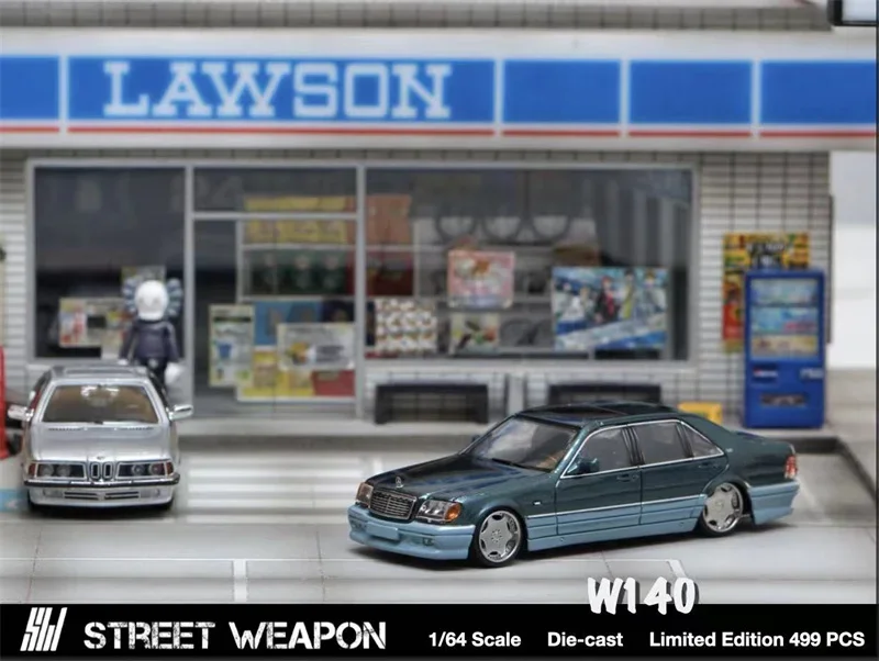 SW 1:64 W140 Green limited499 Modellino di auto pressofuso