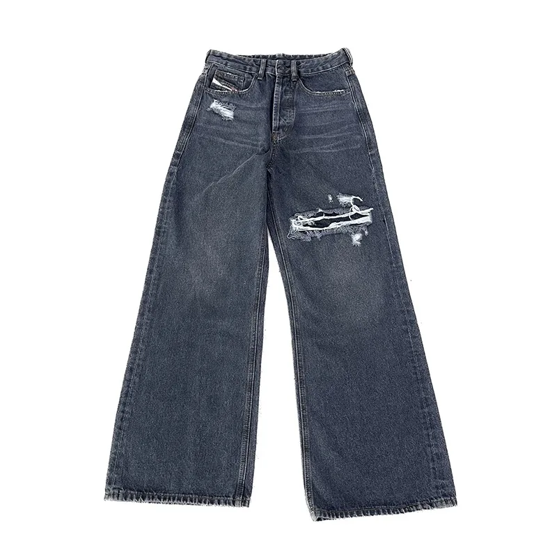 23SS High Street Y/project Casual Comfortable Denim Pants Men Women Damaged Fashion Jeans Men's Clothes Women's Clothing