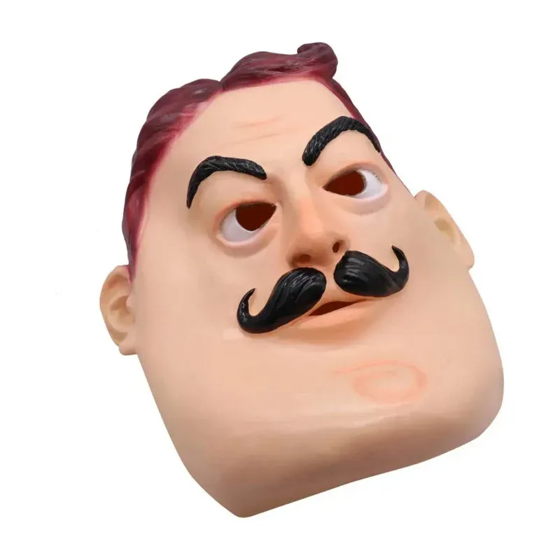 Bulex Gioco horror Ciao mio vicino Maschera in lattice Accessori per costumi cosplay di Halloween Realistico di alta qualità per maschera per adulti