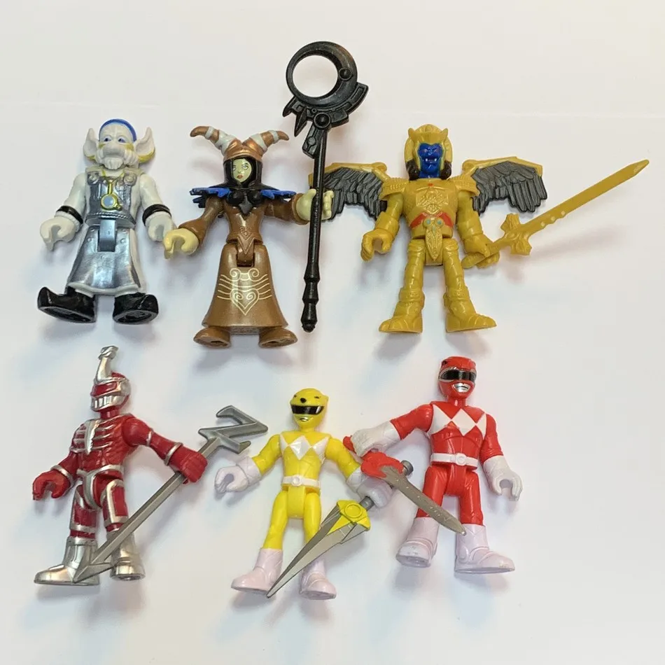 مجموعة Imaginext أسود أزرق أحمر أحمر الحارس أبطال أرقام و ريتا الرب Zedd Finster الأشرار نماذج أفلام شخصية الاطفال هدية