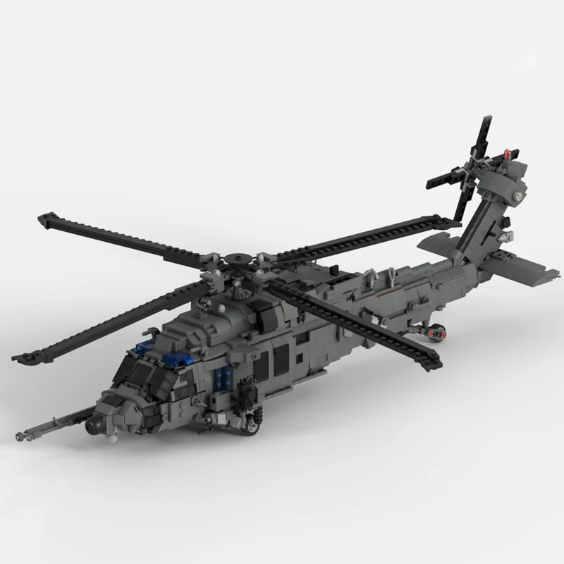 

1893PCS WW2 Military MOC 1:32 scale HH-60W "Whiskey" Jolly Green II helicopter Model creative high-techGift Fighter Plane Blocks