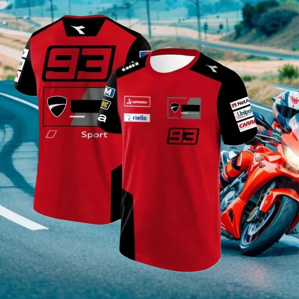 25-26 Summer New Adult Children's T-shirt Motorcycle Enthusiast Quick Drying Breathable Sports T-shirt FamilyMatching