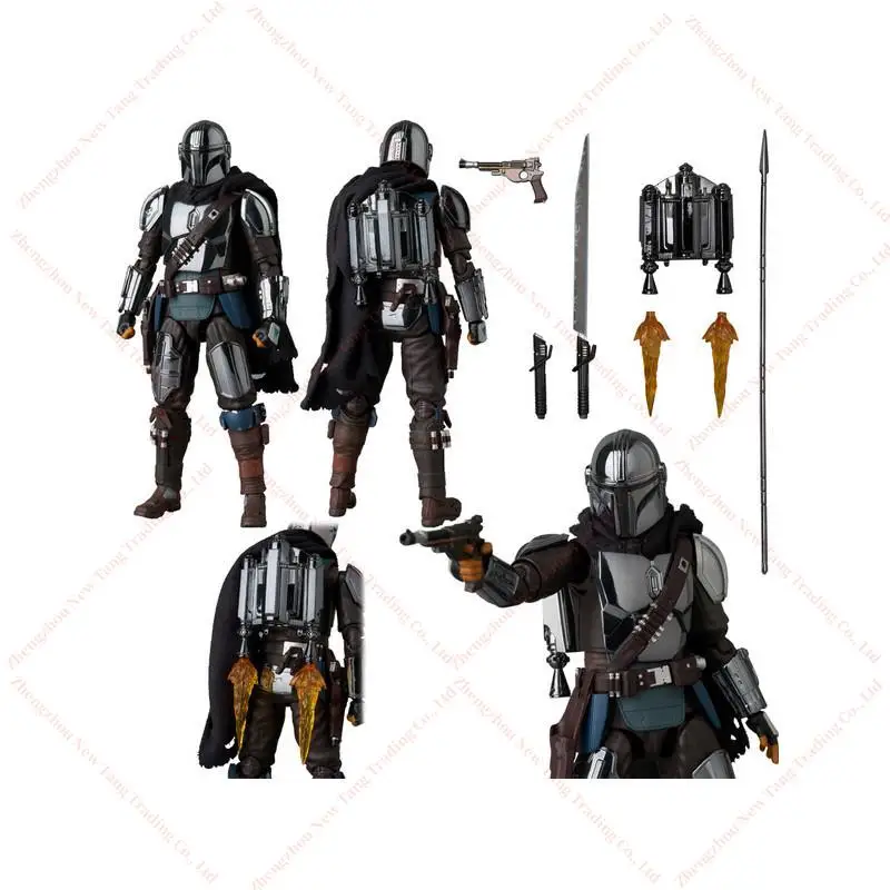 

100% оригинал Mafex No.256 Star Wars The Mandalorian Chrome Ver 16 см Medicom Toy ПВХ аниме фигурки модель игрушка в подарок