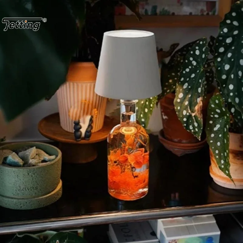 Wireless Table Lamp Wine Bottle Base Rechargeable LED Vases Light Touch Switch Bar Dining Lights